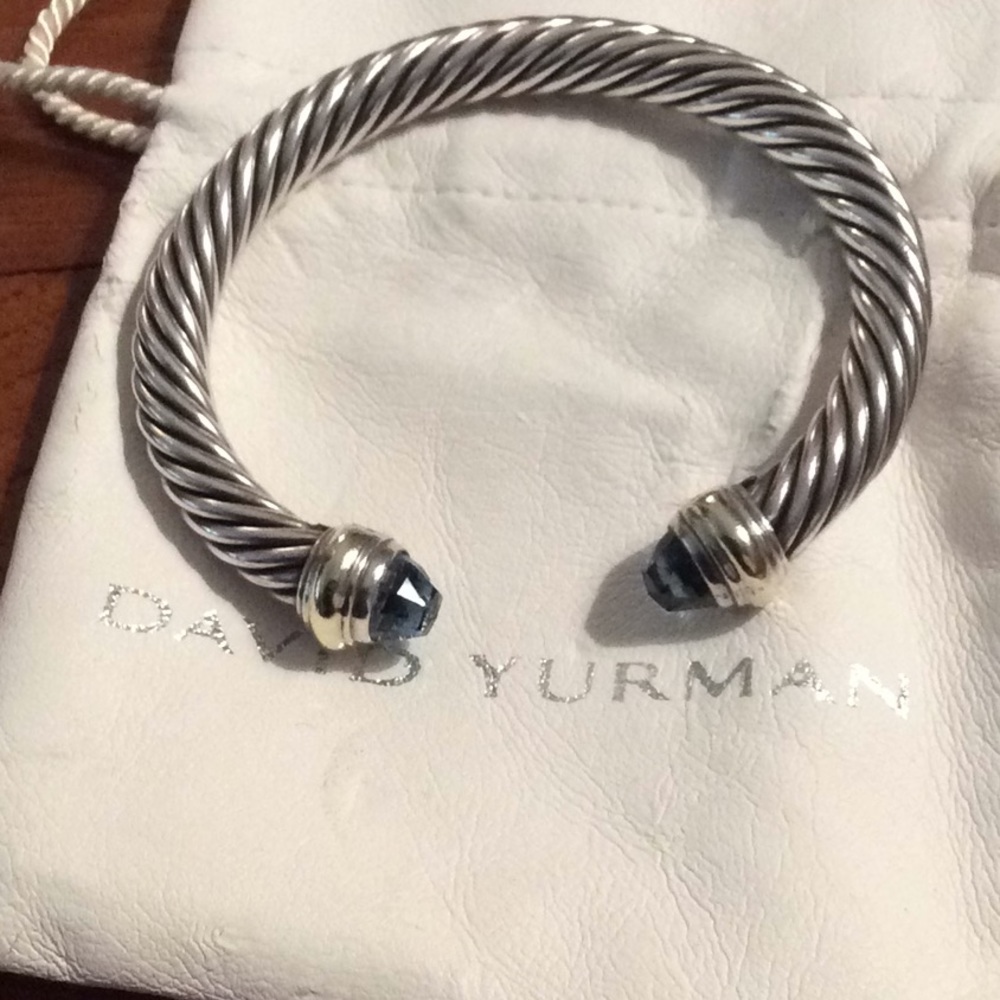 David Yurman classic cable blue topaz bracelet